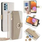 For Samsung Galaxy A32 4G Crossbody Litchi Texture Leather Phone Case(White) - 1
