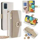 For Samsung Galaxy A51 Crossbody Litchi Texture Leather Phone Case(White) - 1