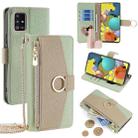 For Samsung Galaxy A51 5G Crossbody Litchi Texture Leather Phone Case(Green) - 1