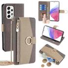 For Samsung Galaxy A53 5G Crossbody Litchi Texture Leather Phone Case(Grey) - 1