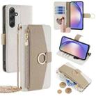 For Samsung Galaxy A54 5G Crossbody Litchi Texture Leather Phone Case(White) - 1