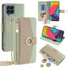 For Samsung Galaxy M53 5G Crossbody Litchi Texture Leather Phone Case(Green) - 1