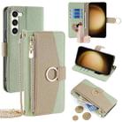 For Samsung Galaxy S23+ 5G Crossbody Litchi Texture Leather Phone Case(Green) - 1