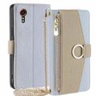 For Samsung Galaxy Xcover 7 5G Crossbody Litchi Texture Leather Phone Case(Blue) - 1