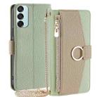 For Samsung Galaxy M15 5G Crossbody Litchi Texture Leather Phone Case(Green) - 1