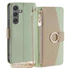 For Samsung Galaxy S24 5G Crossbody Litchi Texture Leather Phone Case(Green) - 1