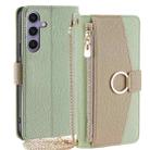 For Samsung Galaxy S24+ 5G Crossbody Litchi Texture Leather Phone Case(Green) - 1