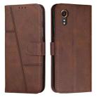 For Samsung Galaxy Xcover 7 Stitching Calf Texture Buckle Leather Phone Case(Brown) - 1