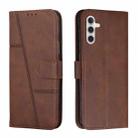 For Samsung Galaxy M55 / C55 Stitching Calf Texture Buckle Leather Phone Case(Brown) - 1