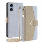 For Sony Xperia 5 V Crossbody Litchi Texture Leather Phone Case(Blue) - 1