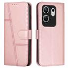 For Infinix Zero 30 4G Stitching Calf Texture Buckle Leather Phone Case(Pink) - 1
