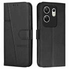 For Infinix Zero 30 4G Stitching Calf Texture Buckle Leather Phone Case(Black) - 1