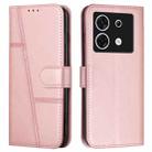 For Infinix Zero 30 5G Stitching Calf Texture Buckle Leather Phone Case(Pink) - 1