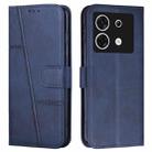 For Infinix Zero 30 5G Stitching Calf Texture Buckle Leather Phone Case(Blue) - 1