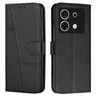 For Infinix Zero 30 5G Stitching Calf Texture Buckle Leather Phone Case(Black) - 1