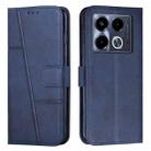 For Infinix Note 40 5G Stitching Calf Texture Buckle Leather Phone Case(Blue) - 1