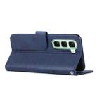 For Infinix Hot 50 5G Stitching Calf Texture Buckle Leather Phone Case(Blue) - 3