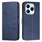 For Infinix Note 40X 5G Stitching Calf Texture Buckle Leather Phone Case(Blue) - 1