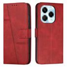 For Infinix Note 40X 5G Stitching Calf Texture Buckle Leather Phone Case(Red) - 1