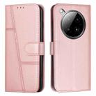 For Infinix Zero 40 4G Stitching Calf Texture Buckle Leather Phone Case(Pink) - 1