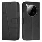 For Infinix Zero 40 4G Stitching Calf Texture Buckle Leather Phone Case(Black) - 1