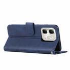 For Infinix Hot 50i Stitching Calf Texture Buckle Leather Phone Case(Blue) - 3