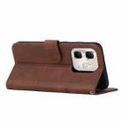 For Infinix Hot 50i Stitching Calf Texture Buckle Leather Phone Case(Brown) - 3