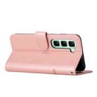 For Infinix Hot 50 Pro+ 4G Stitching Calf Texture Buckle Leather Phone Case(Pink) - 3