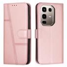 For Infinix Note 50s Stitching Calf Texture Buckle Leather Phone Case(Pink) - 1