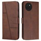 For itel S23 Stitching Calf Texture Buckle Leather Phone Case(Brown) - 1