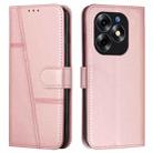 For itel S23+ Stitching Calf Texture Buckle Leather Phone Case(Pink) - 1