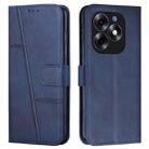 For itel S23+ Stitching Calf Texture Buckle Leather Phone Case(Blue) - 1