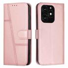 For itel A70 Stitching Calf Texture Buckle Leather Phone Case(Pink) - 1