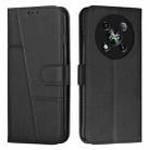 For itel RS4 Stitching Calf Texture Buckle Leather Phone Case(Black) - 1