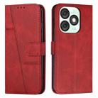 For itel A50 Stitching Calf Texture Buckle Leather Phone Case(Red) - 1