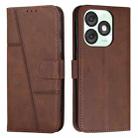 For itel A50 Stitching Calf Texture Buckle Leather Phone Case(Brown) - 1