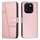 For itel A50C Stitching Calf Texture Buckle Leather Phone Case(Pink) - 1