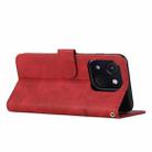 For itel A50C Stitching Calf Texture Buckle Leather Phone Case(Red) - 3