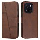 For itel A50C Stitching Calf Texture Buckle Leather Phone Case(Brown) - 1