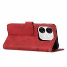 For itel A80 Stitching Calf Texture Buckle Leather Phone Case(Red) - 3