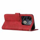 For itel P65 Stitching Calf Texture Buckle Leather Phone Case(Red) - 3