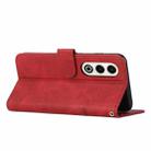 For itel S25 Stitching Calf Texture Buckle Leather Phone Case(Red) - 3