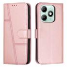 For itel A90 4G Stitching Calf Texture Buckle Leather Phone Case(Pink) - 1