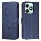 For itel A90 4G Stitching Calf Texture Buckle Leather Phone Case(Blue) - 1