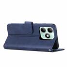 For itel A90 4G Stitching Calf Texture Buckle Leather Phone Case(Blue) - 3