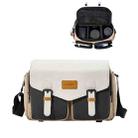 Cwatcun D99 Contrast Color Single Shoulder Camera Bag Outdoor Camera Bag Professional Crossbody Handbag, Size:25.5 x 10.5 x 18cm Medium(Khaki Black) - 1