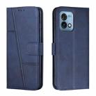 For Motorola Moto G Stylus 4G 2023 Stitching Calf Texture Buckle Leather Phone Case(Blue) - 1