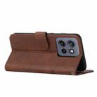 For Motorola Edge 50 Neo Stitching Calf Texture Buckle Leather Phone Case(Brown) - 3