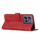 For Motorola Edge 50 Neo Stitching Calf Texture Buckle Leather Phone Case(Red) - 3