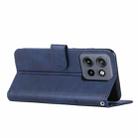 For Motorola Edge 50 Neo Stitching Calf Texture Buckle Leather Phone Case(Blue) - 3